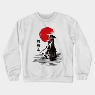 Samurai Red moon Crewneck Sweatshirt